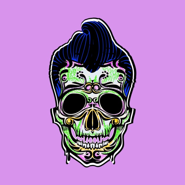 Sugar Skull Rockabilly by KramerArt