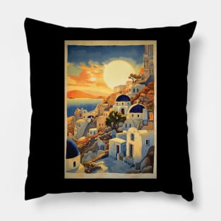 Santorini, Greece Pillow