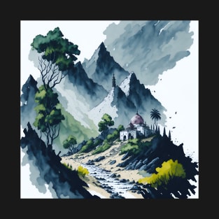 Oriental landscape in the mountain T-Shirt