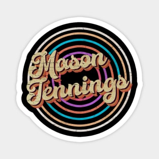 vintage circle line color Mason Jennings Magnet