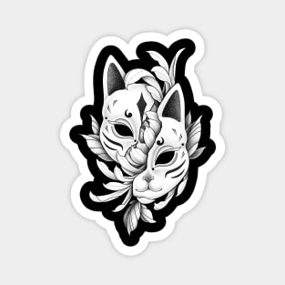 Oriental kitsune mask Magnet