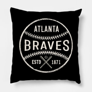 Vintage Atlanta Braves by Buck Tee Pillow