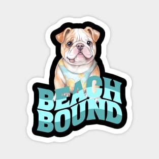 Beach Bound French Bulldog Magnet