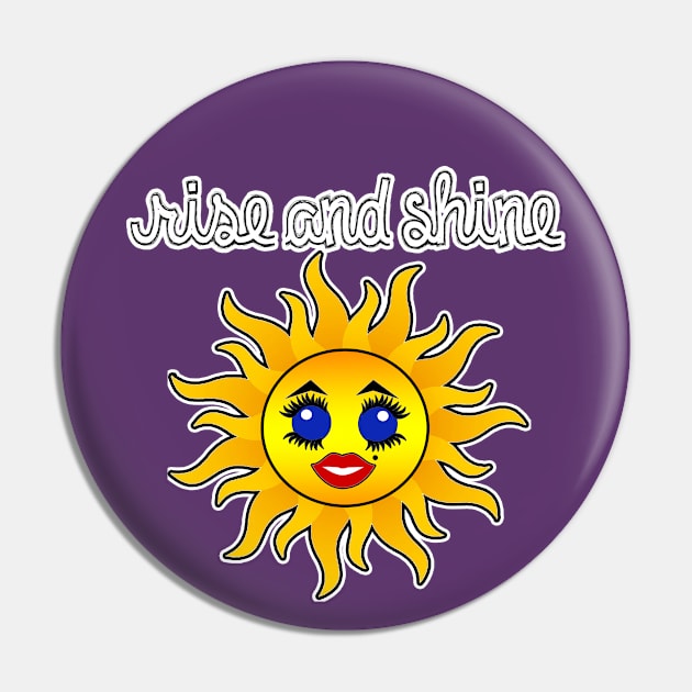 Rise and Shine Kawaii Sun Pin by artbyomega