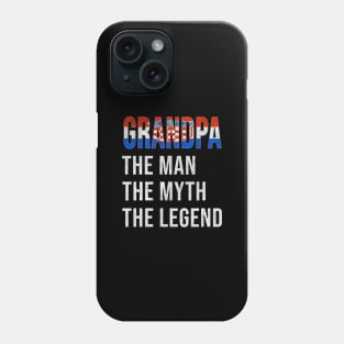 Grand Father Croatian Grandpa The Man The Myth The Legend - Gift for Croatian Dad With Roots From  Croatia Phone Case