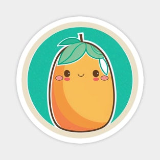 Cute Kawaii Papaya Sticker - Adorable Cartoon Fruit Illustration - Perfect for Papaya Lovers, Kawaii Fans, and Tropical Fruit Enthusiasts - inspired by Herczeg Timea Magnet