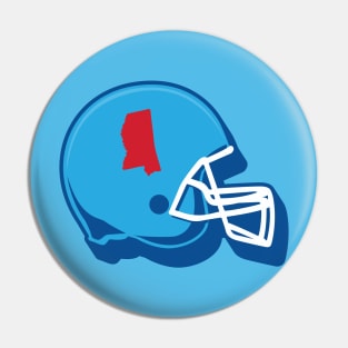 Mississippi Outline Football Helmet Pin