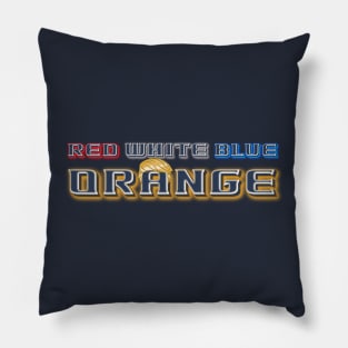 Red, White, Blue & Orange Pillow