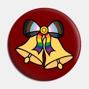 Pride Ribbon with Christmas bells Pin