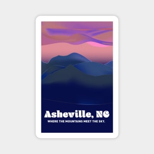 Asheville, NC Travel Art Magnet