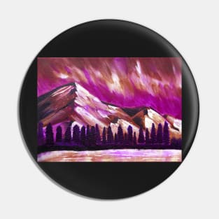 Twilight night sky mountain range - pretty Pin