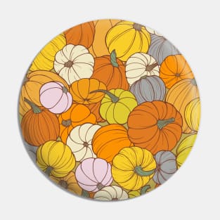 I Love Pumpkins, A Collage of Colorful Fall Pumpkins Pin