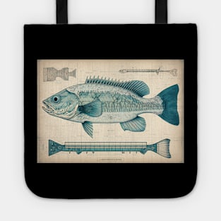 Largemouth Bass Fish Print Tote