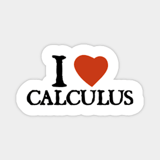 I Love I Heart Calculus Magnet