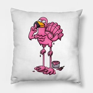 Turkey Disguised As Flamingo Pillow