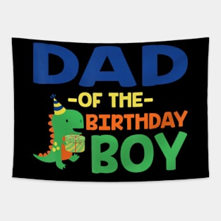 Dad Of The Birthday For Boy Saurus Rex Dinosaur Party Tapestry