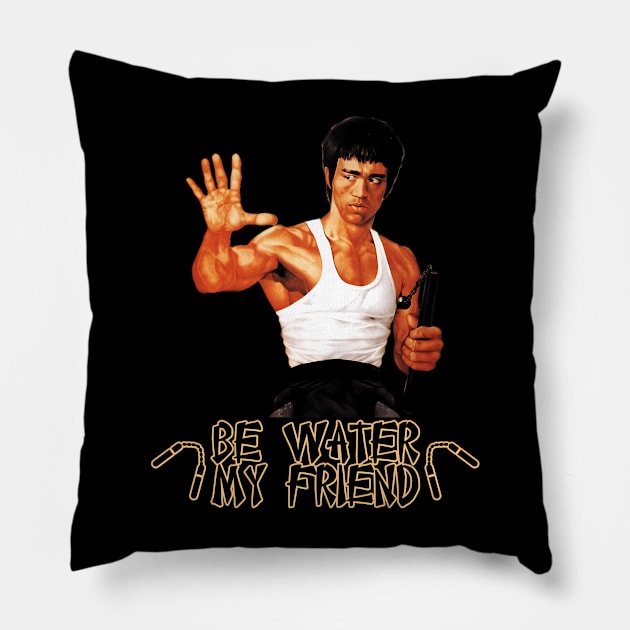 Bruce Dragon Legend Movie Bruce Jeet Kune Do Pillow by Garmentcrooks