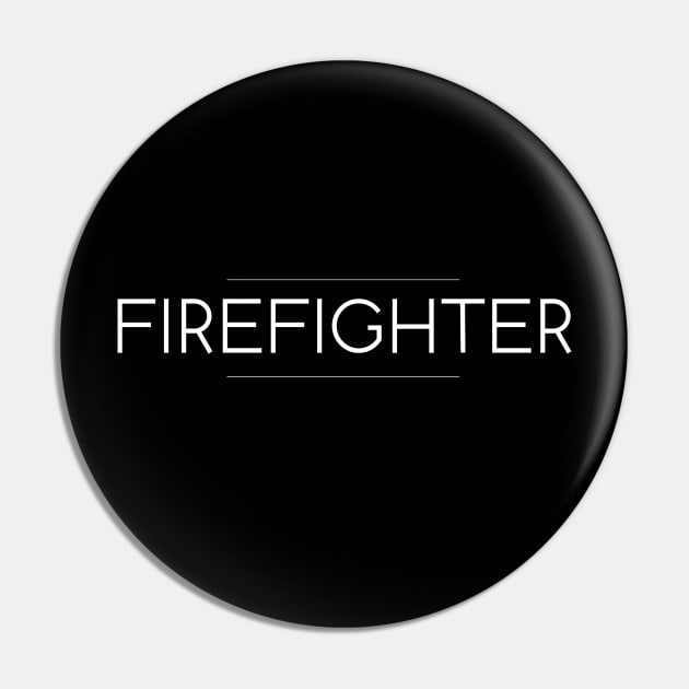 Firefighter Minimalist Design Pin by Studio Red Koala