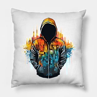 Mistery Shadow Hacker Gamer Urbain City Life Pillow