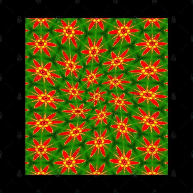 Red Blossom Pattern by PatternFlower