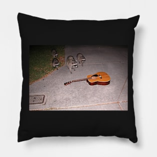 Musical Raccoons Pillow