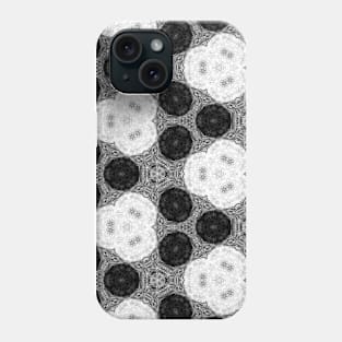 Black & White Peony Print Phone Case