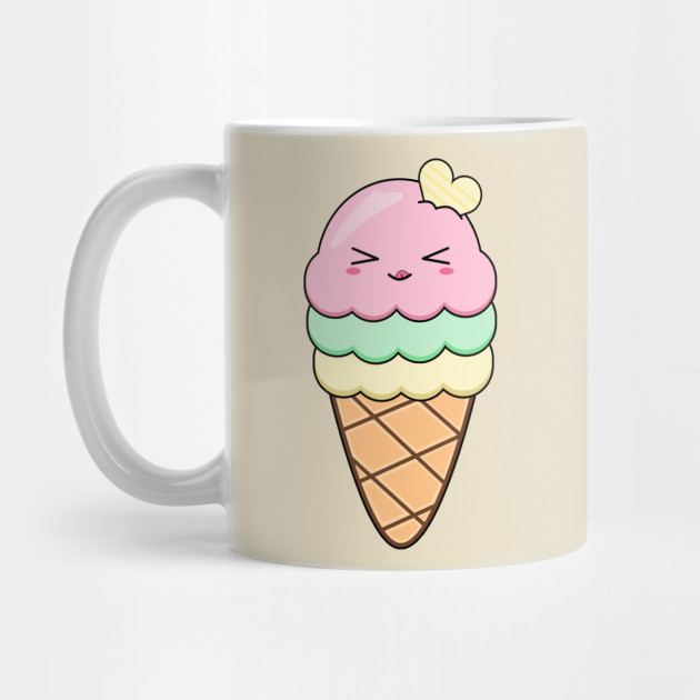 kawaii ice cream cone kawaii ice cream cone mug teepublic