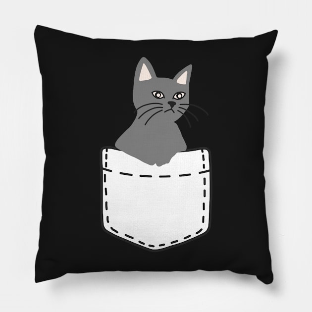 Grey Cat Pillow by panco