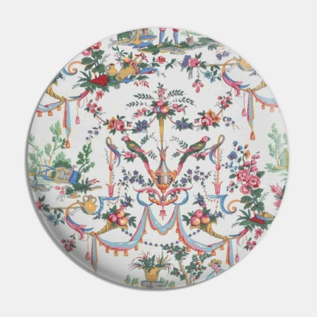 Colorful Toile de Jouy Pin by ghjura