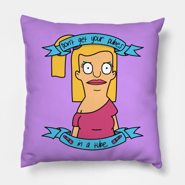 Don't get your pubes in a tube!! Pillow by alexhefe