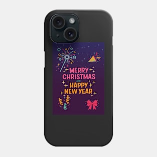 merry christmas and happy new year Phone Case