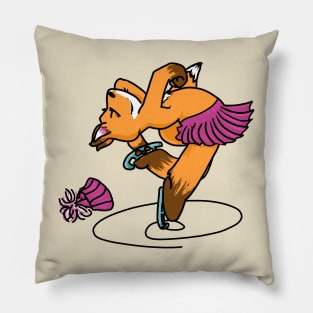 fox on ice Pillow