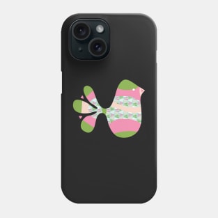 Preppy Pink Green Bird Phone Case