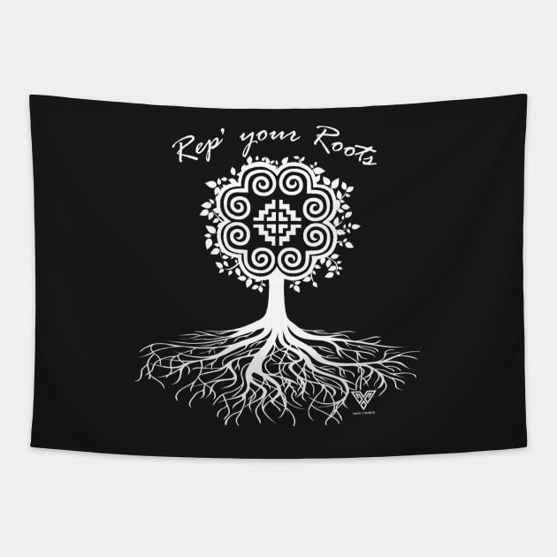 Rep Your Roots (Dark Colored Tee) Tapestry by VANH