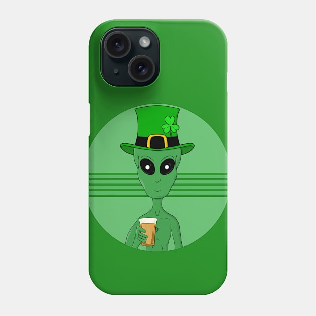 A St. Patrick's Alien Phone Case by DiegoCarvalho