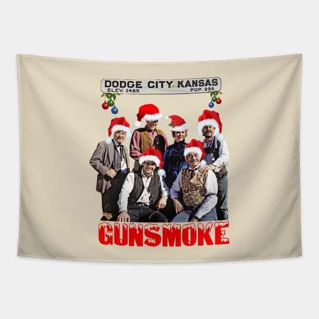 Xmas In Dodge City - Gunsmoke - Tv Western Tapestry by wildzerouk