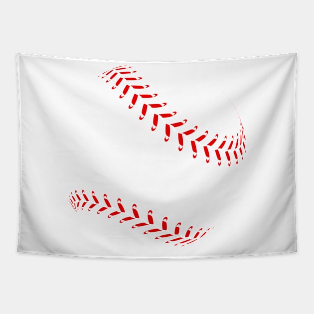 Baseball - Silhouette Ball Tapestry by Qibar Design