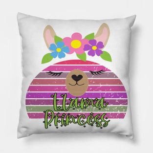 Vintage Llama Face Design - Llama Princess Pillow