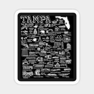 Tampa Map Art Magnet