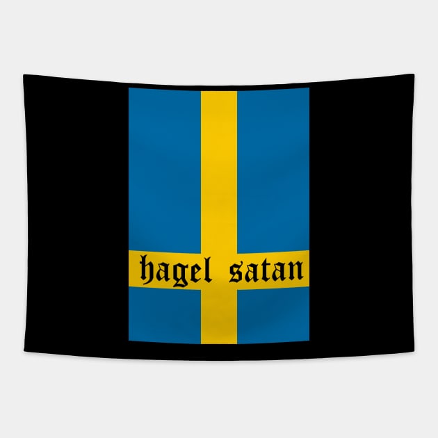 Hegel Satan (Swedish Hail Satan) Tapestry by artpirate