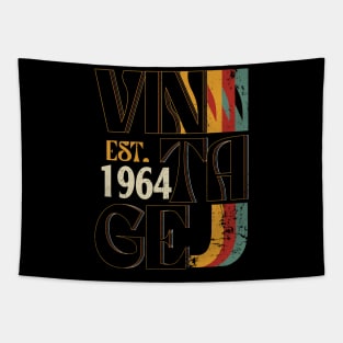 Birthday for Men Est. 1964 Retro Bday 60th Birthday Gift Tapestry