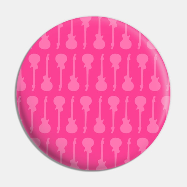 Guitar Pattern 2 Pink Pin by XOOXOO