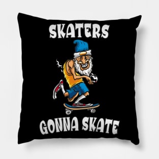 Funny Old Man Skateboarding Grandpa Pillow