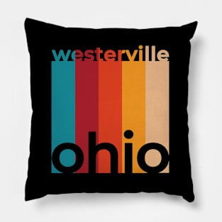 Westerville Ohio Retro Pillow