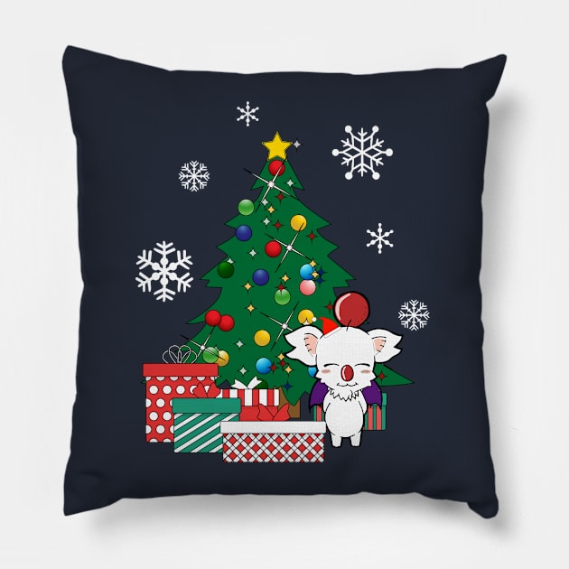 Moogle Around The Christmas Tree Final Fantasy Pillow by Nova5