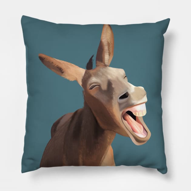 Screaming Donkey Pillow by Suneldesigns