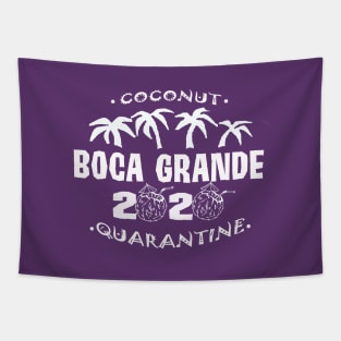 Coconut Quarantine 2020 Boca Grande  (logo in white) Tapestry