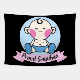 Proud Grandma Family Baby Birth Grandparents Tapestry