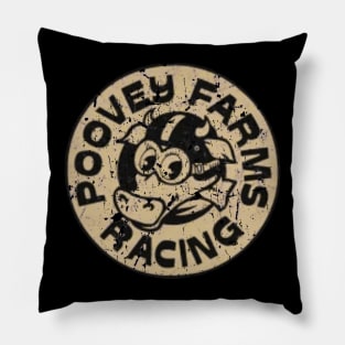 Vintage Poovey Farms Racing Pillow