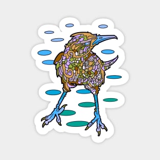 Grumpy army colored bird Magnet